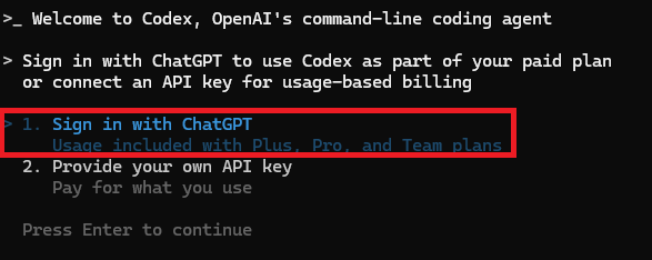 1.Sign in with ChatGPT 